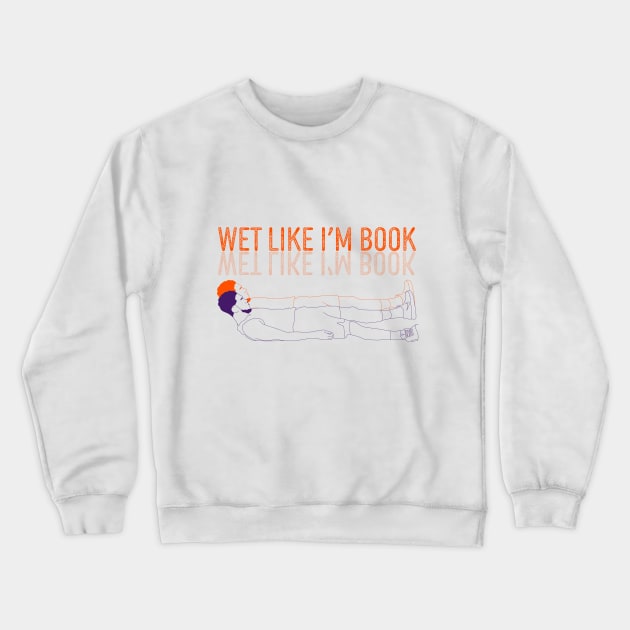 Devin Booker Wet Like I'm Book Minimalist Line Art Phoenix Basketball Crewneck Sweatshirt by Hevding